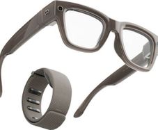 Meta Ray-Ban Display; Neural Band | AI glasses with in-lens display - Shiny frame, standard - band size 2 - Sand