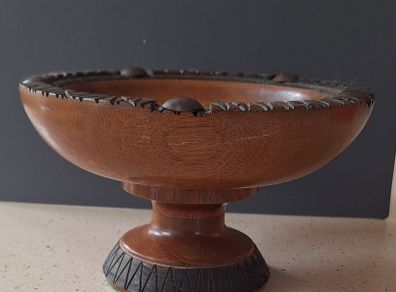 Mahogany Bowl and pedestal