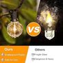 LED Outdoor String Lights 65FT/20M Festoon Lights with Shatterproof G40 Vintage Edison Bulbs, Garden Lights Waterproof for Porch, Deck, Garden, Backyard, Balcony, 2700K Warm White Image 5