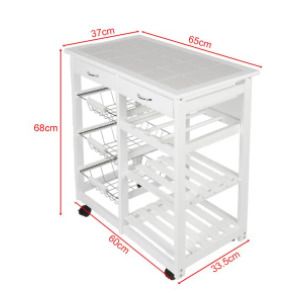 BRAND NEW Kitchen Islands Trolleys Hotel Catering Serving Trolley Moveable Kitchen Storage Rack Four-layer Home Utility Shelf Trolley HWC