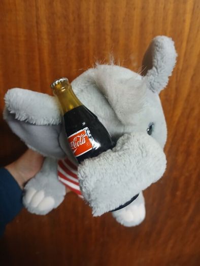 Vintage Coca-Cola elephant soft toy