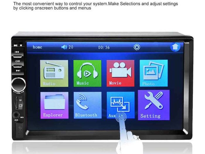2 Din Car Video Player 7 inch Touch Screen Multimedia player MP5 Player USB FM Bluetooth With Rear View Camera