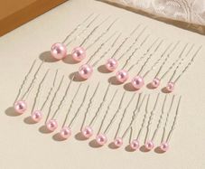 18 Pale Pink Pearl Hair Pins