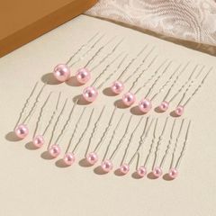18 Pale Pink Pearl Hair Pins