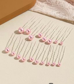 18 Pale Pink Pearl Hair Pins