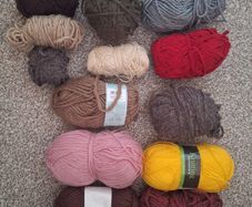 Bundle of Assorted Knitting Yarn Various Colors