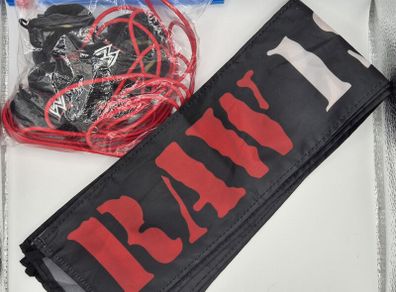 WWE RAW IS WAR Ring Accessory Set (Skirts, Ropes and Turnbuckle Pads)