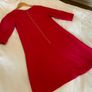 French designer Tara Jarmon coral pink dress - size 40 Image 5