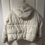 Zara White Puffer Jacket with Hood Image 3