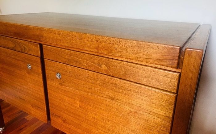 Solid Teak Mid Century Office Credenza/Sideboard high quality