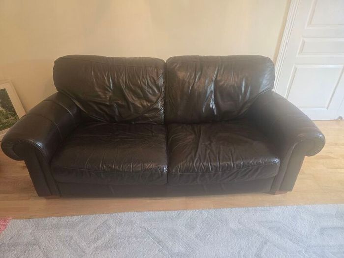 2 leather sofas