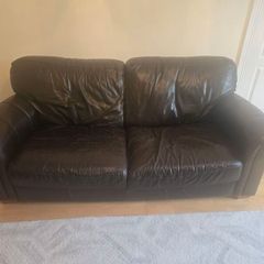 2 leather sofas