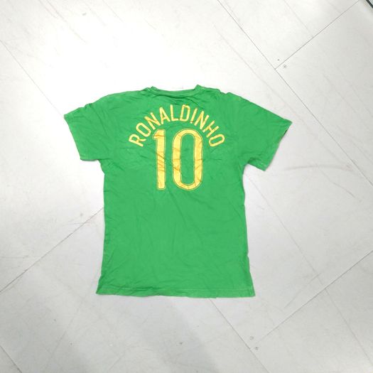Brazil (XLB) 2006 Ronaldinho Tee Shirt Tshirt Jersey Vintage Retro Nike Jersey Brasil Soccer Football Retro Oldschool Youths CHilds Chilrdrens Girls Ladies Womans