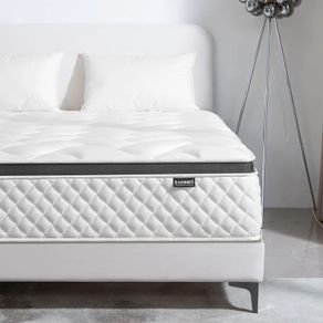 double Mattress 4FT6,10 INCH Pocket Sprungs Mattress Memory Foam- Medium Firm - Motion Isolation,135x190X25CM