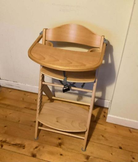 Wooden Baby High Chair with Removable Tray