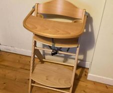 Wooden Baby High Chair with Removable Tray