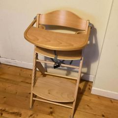 Wooden Baby High Chair with Removable Tray
