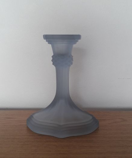 CANDLESTICK - Art Deco - Frosted Glass