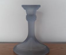 CANDLESTICK - Art Deco - Frosted Glass