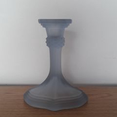 CANDLESTICK - Art Deco - Frosted Glass