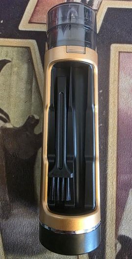 3-in-1 Rotary Herb Grinder & Pre-Roll Cone Storage Case - Gold/Black