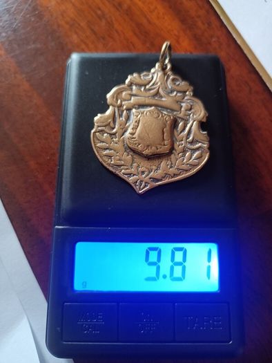 Gold  plated Antique medal re listed
