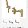 Brushed Brass Bath Mixer Image 7