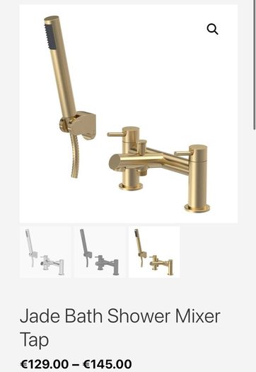 Brushed Brass Bath Mixer