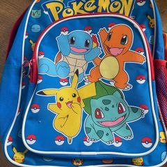 pokemon school bag and figurines