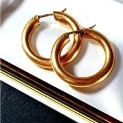 Vintage Chunky 9ct Gold Hoops