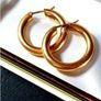 Vintage Chunky 9ct Gold Hoops Image 9