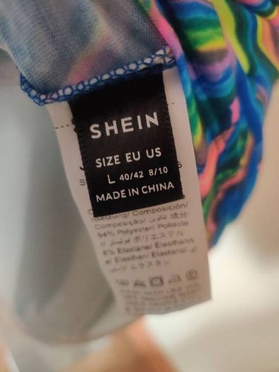 Brand new Shein over the knee multi colour strappy dress  size L UK12/14 EU40/42 Postage included