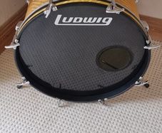 Ludwig 3 ply Standard 20 x 14 Bass Kick drum Gold Astro 70s