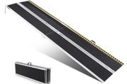 Wheelchair Ramp, 304.8 cm 363 kg Capacity, Non-Slip Aluminum Folding Threshold Ramp