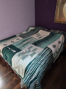 Double bed with comfortable mattress