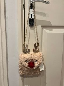 BNWT Monsoon fluffy reindeer bag