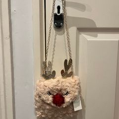 BNWT Monsoon fluffy reindeer bag