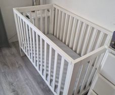 Mothercare White Cot Bed 3 Height Settings