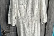 Bnwt Boohoo Puff Sleeve Shirt Dress White-16