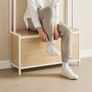 Shoe Rack with Bench Coat Hooks Top Shelf Hall Tree Image 5
