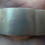 Vintage 80's Mother of Pearl Shell Striped Wide Classic Chunky Bangle Bracelet Image 8