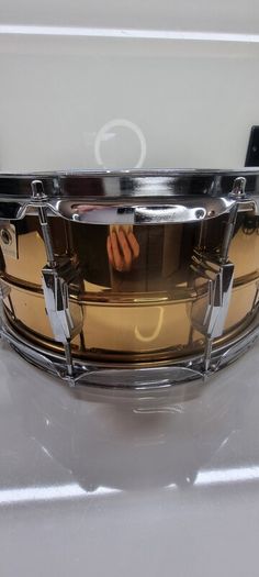 Ludwig Smooth Bronze Vintage Monroe Badge 14 x 6.5 Snare Drum