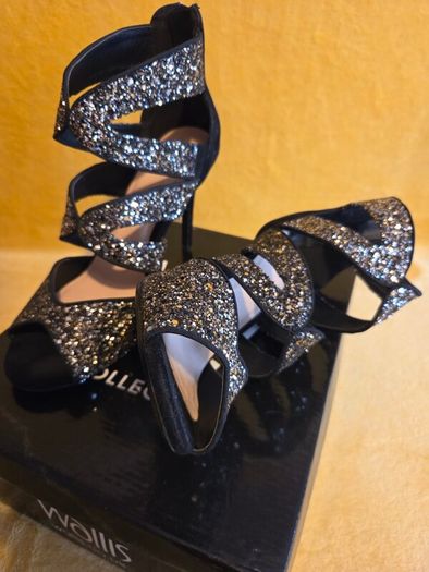 Gold encrusted heels by Wallis UK, size 7