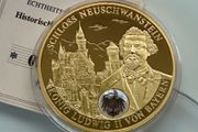 King Ludwig Bayern 24 Karat Gold plated Proof  Neuschwanstein Castle
