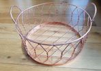 Copper colour metal basket excellent condition barely used