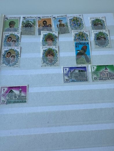 JAMAICA collection in stamp album