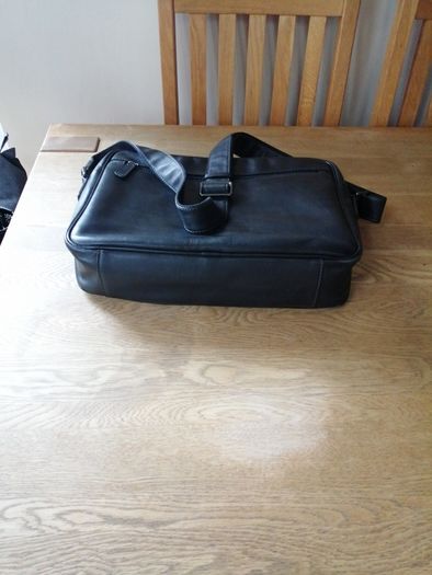David William Black Leather Computer Bag
