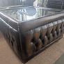 Saxon Leather Chesterfield Sofa Suite Image 4