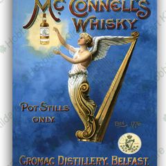 Mc Connell's Irish whiskey metal sign mancave wall sign
