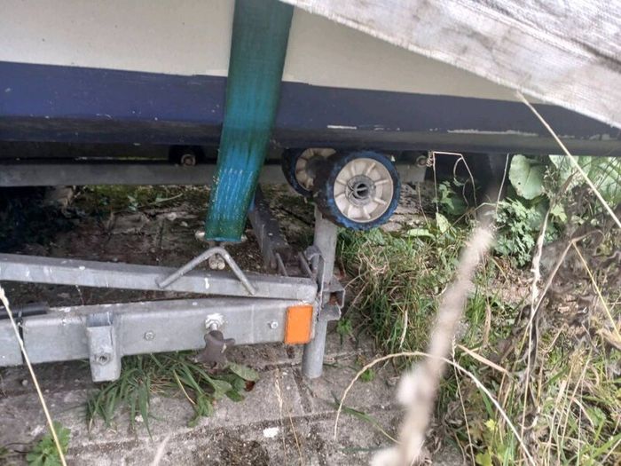 Boat trailer with unfinished project
